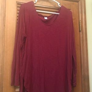 Burgundy 3/4 Sleeve Tunic Size M